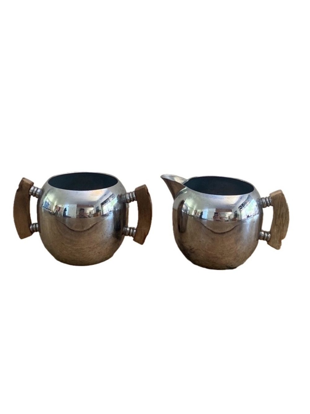 Vintage Keystone Art Deco Creamer and Sugar Bowl Set